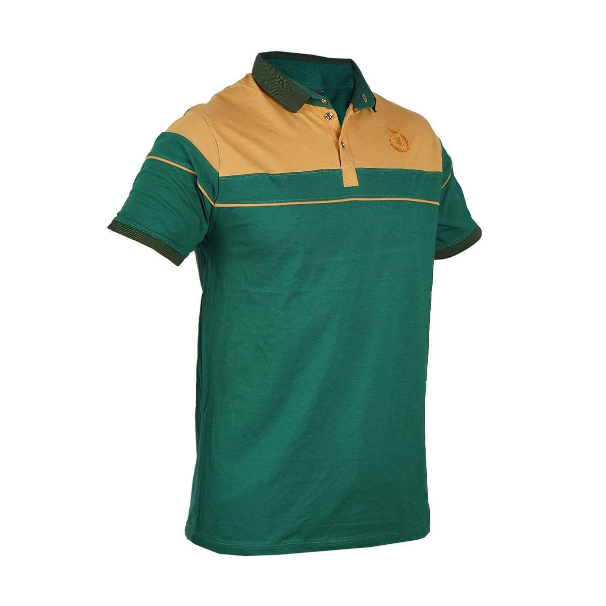 تیشرت مردانه یقه فرنچ سبز مدل Bahman