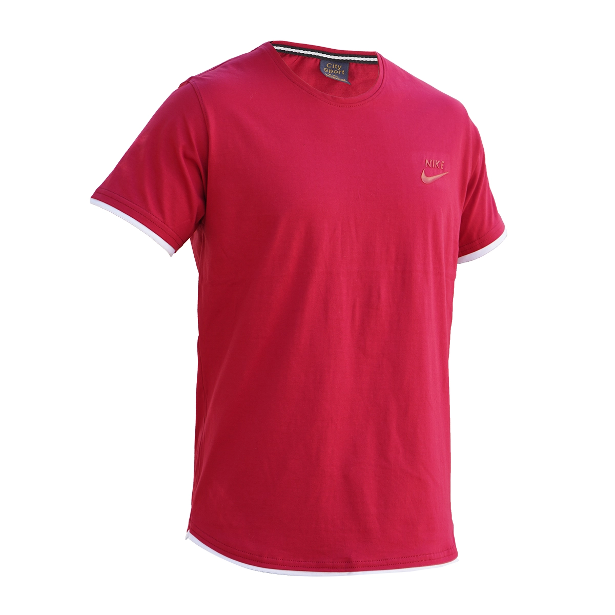 تیشرت یقه گرد قرمز مردانه مدل kamyar