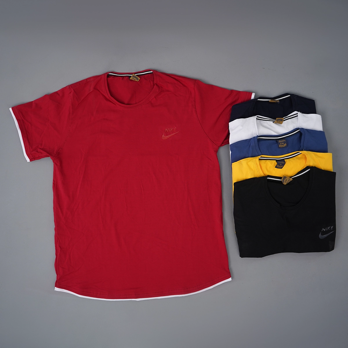 تیشرت یقه گرد سفید مردانه مدل kamyar