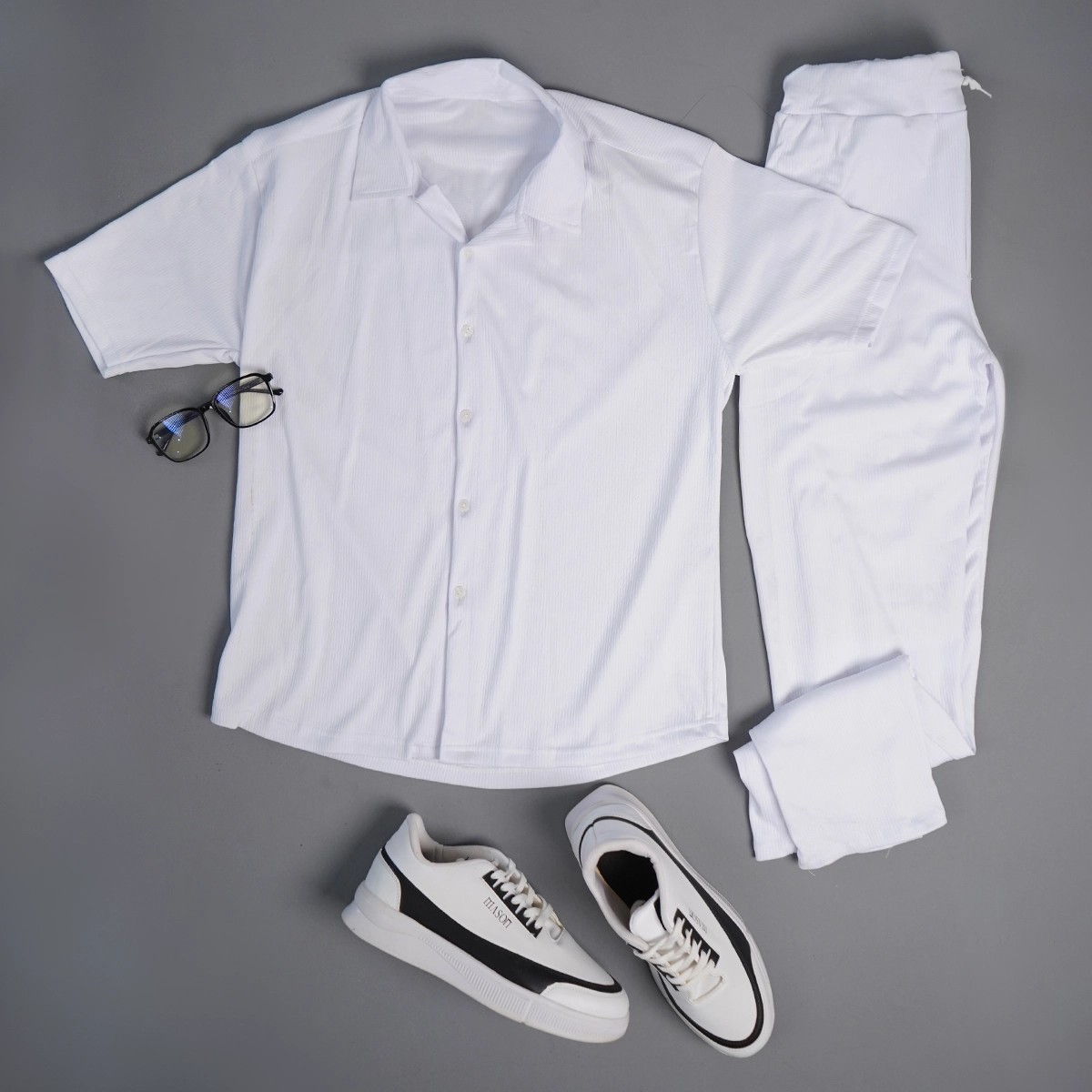 ست پیراهن و شلوار مردانه سفید مدل Pasha2