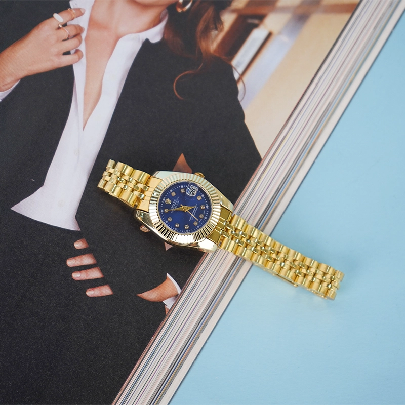 ساعت Rolex زنانه صفحه آبی مدل R12