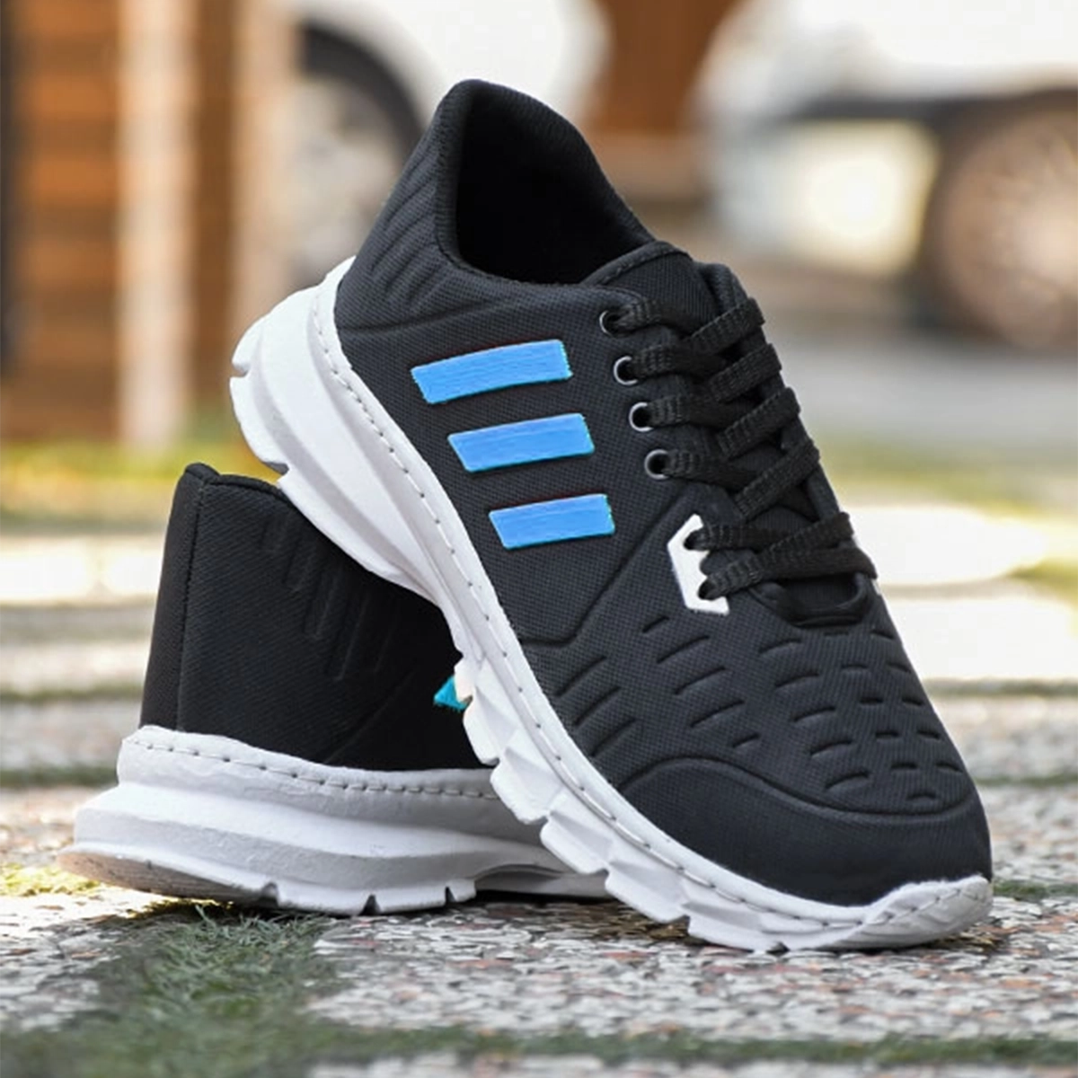 کفش ورزشی مردانه (T) مشکی زیره سفیدمدل Alshen