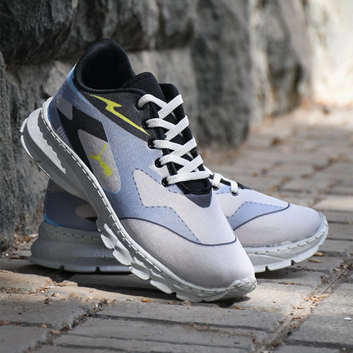 کفش ورزشی (T) آبی زرد پوما مردانه مدل P62