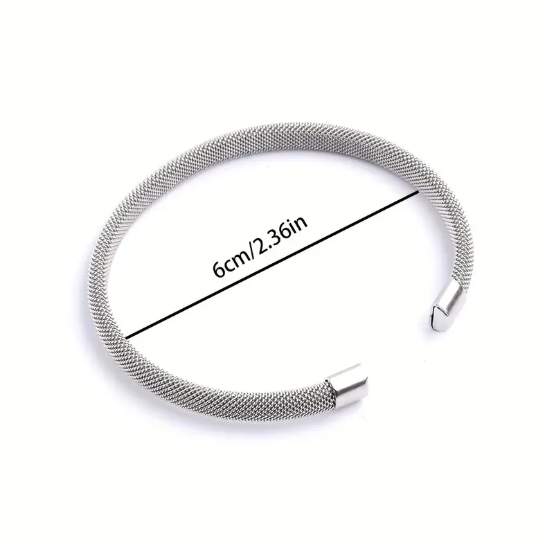 دستبند مشبک استیل ساده مدل C