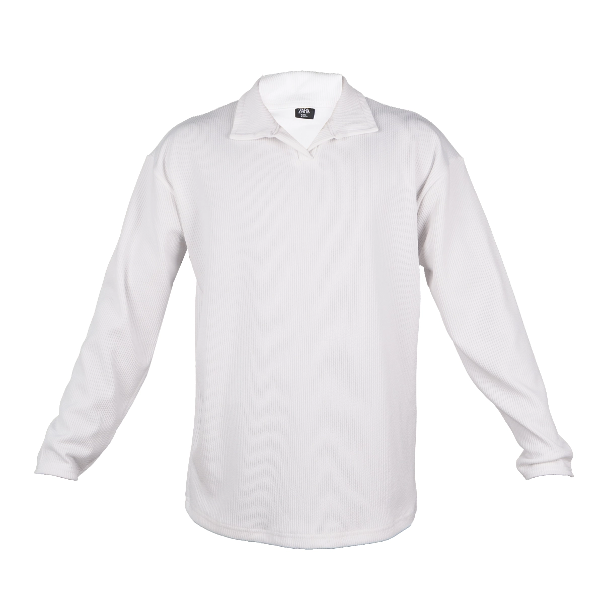 بلوز کبریتی یقه دار مردانه سفید مدل Tami