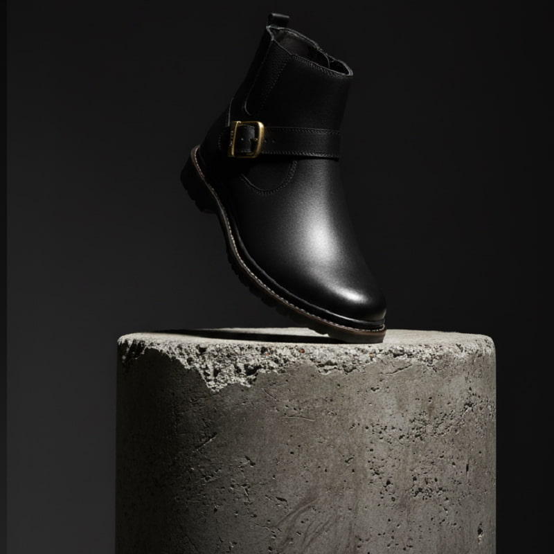 نیم بوت مشکی مردانه مدل Sorush