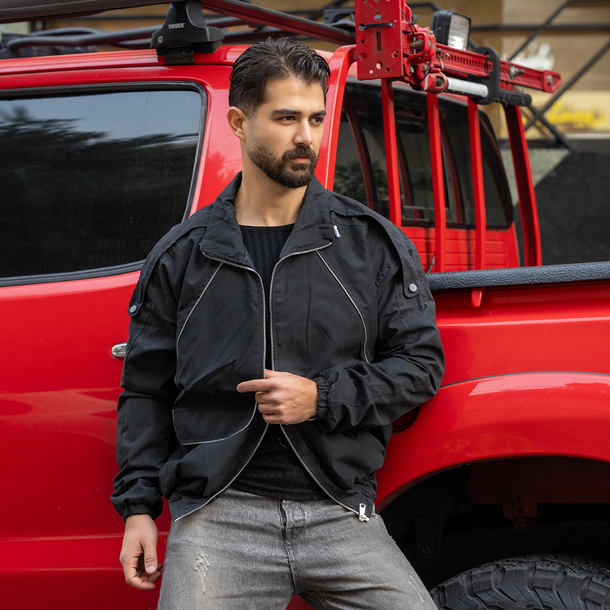 کاپشن میکرو مشکی مردانه مدل Panama