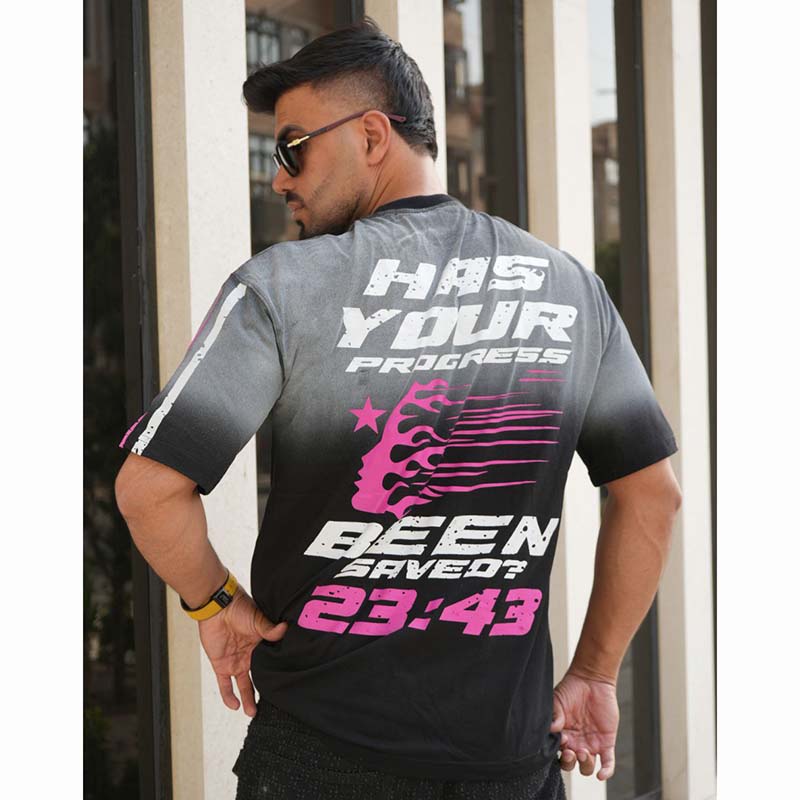 تیشرت مردانه مشکی مدل HELLSTAR