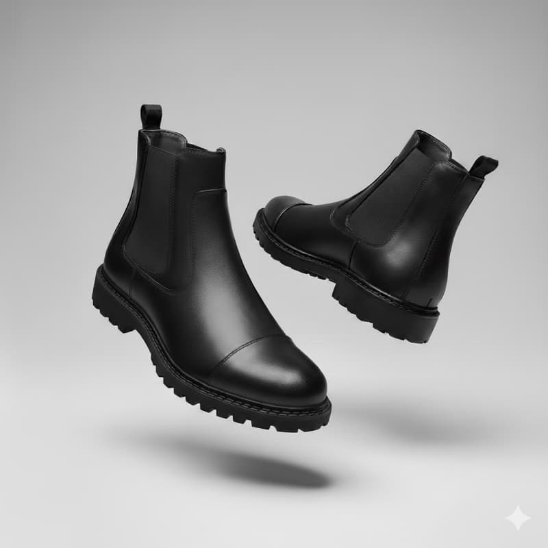 نیم بوت مردانه بغل کش مدل smith-مشکی