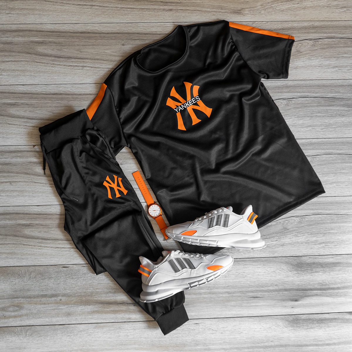 ست تیشرت شلوارYankees مردانه مدل Nayan