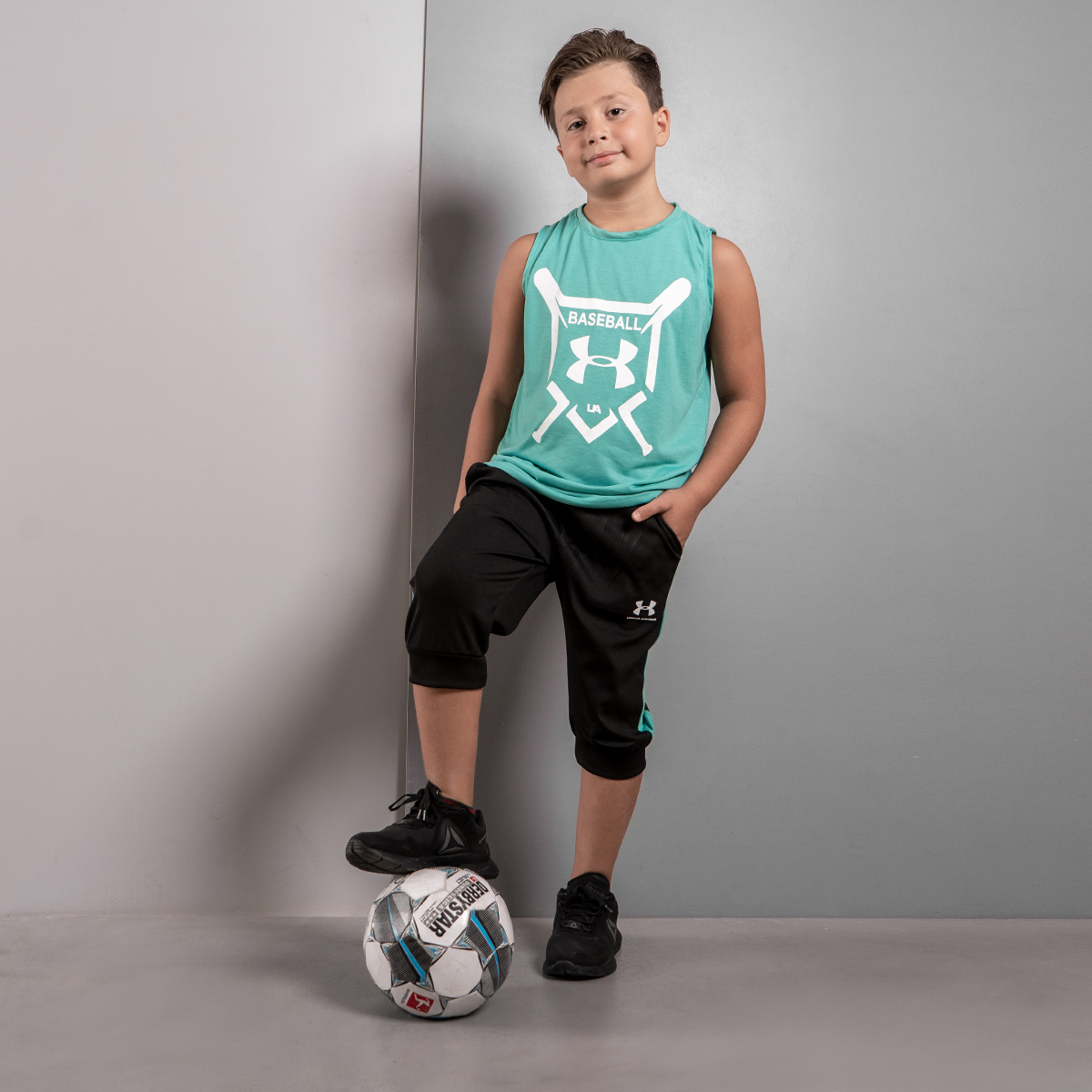 ست رکابی شلوارک بچه گانه Under Armour مدل Z165