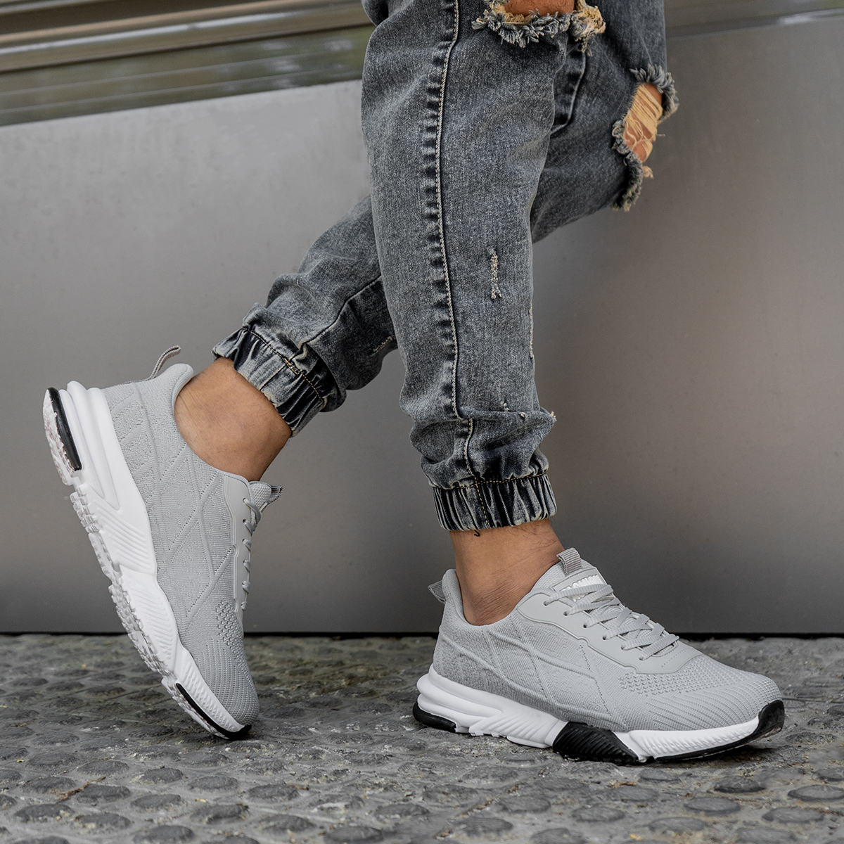 کفش ورزشی Fashion مردانه طوسی مدل Mikel