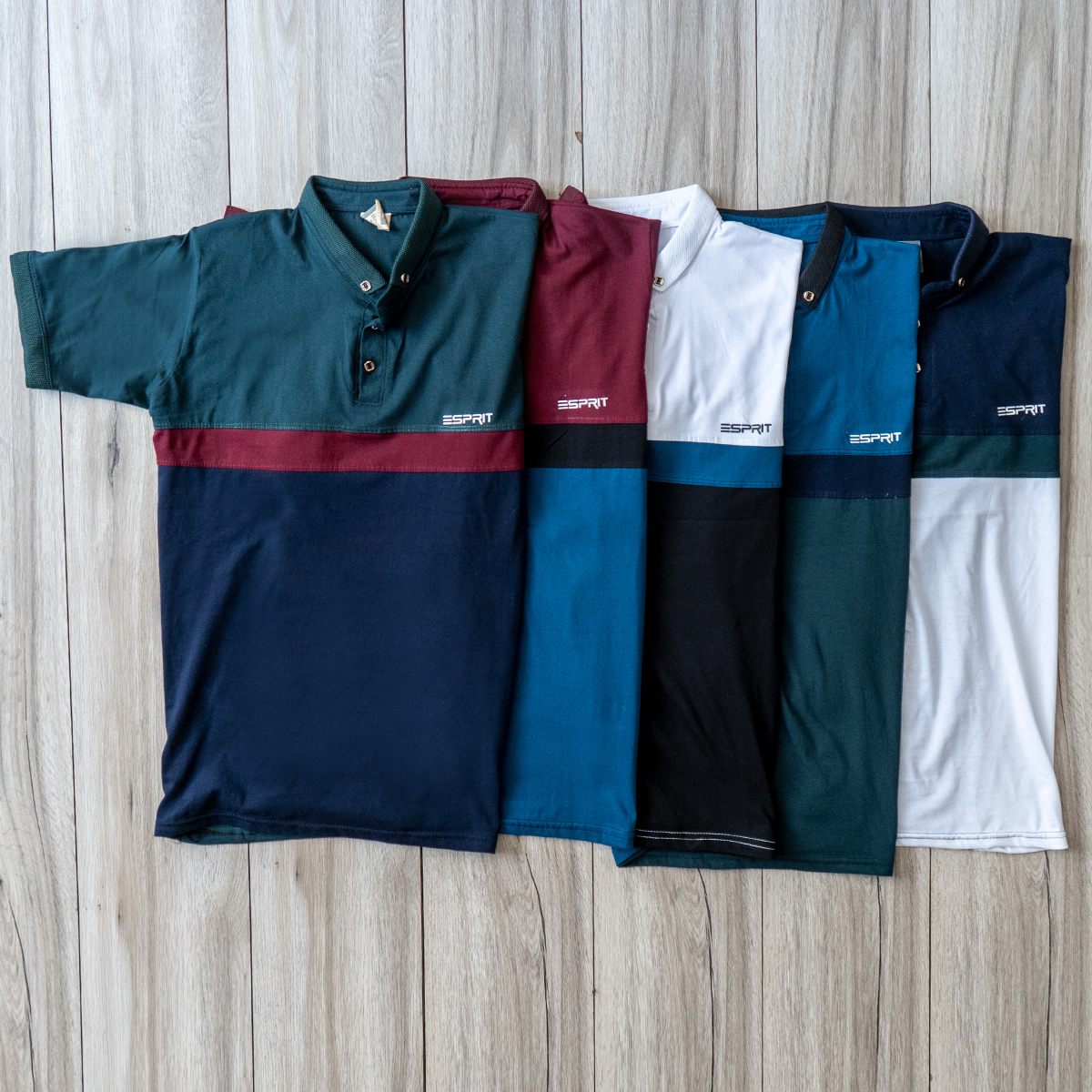 تیشرت Esprit مردانه سفید مشکی مدل Sonada