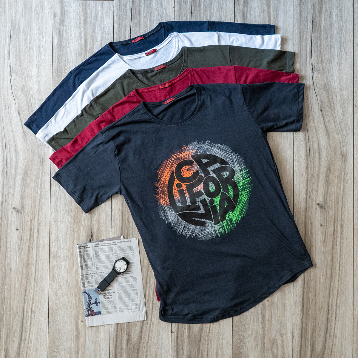 تیشرت مردانه سفید مدل Coda