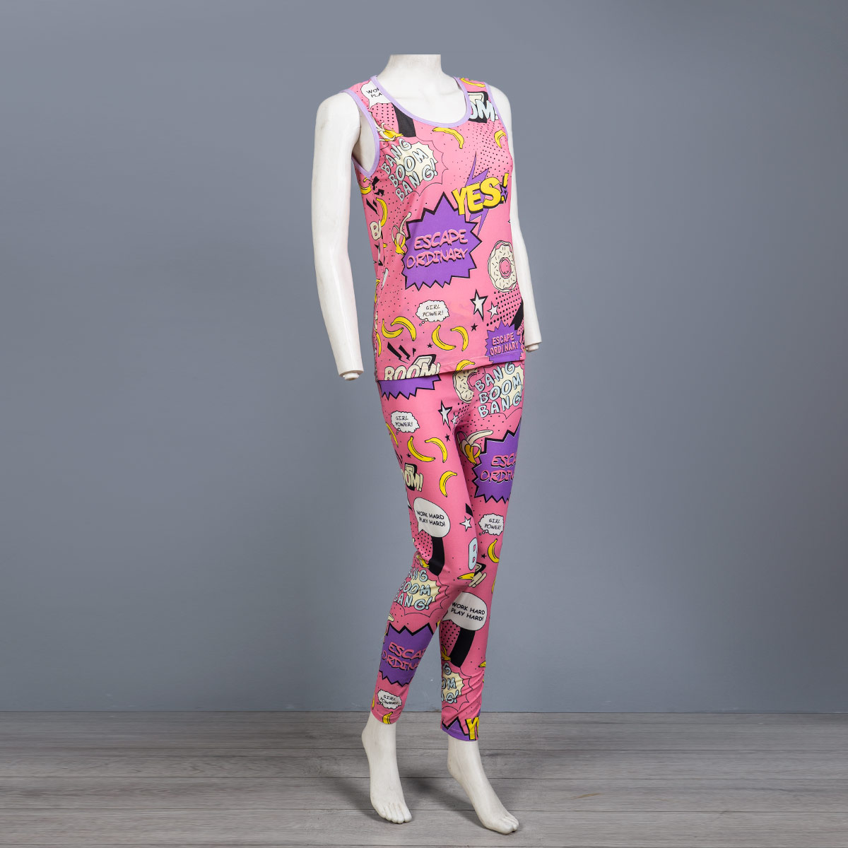 ست تاپ و ساپورت زنانه صورتی مدل Emily